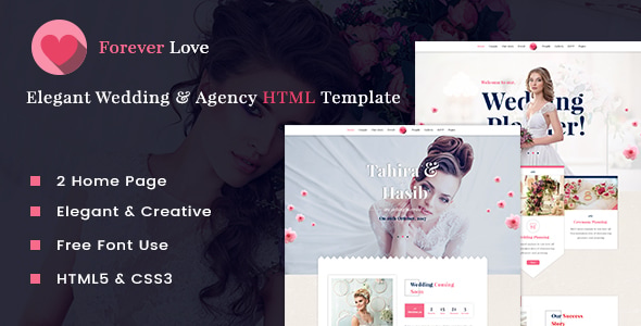 Forever Love - Wedding & Agency HTML Template Forever Love - Wedding & Agency HTML Template