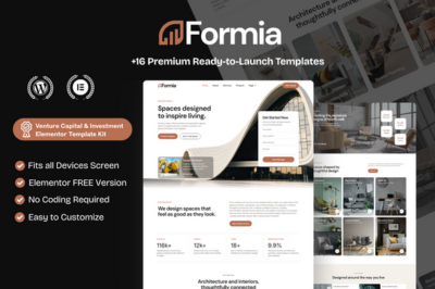 Formia - Architecture & Interior Design Elementor Template Kit
