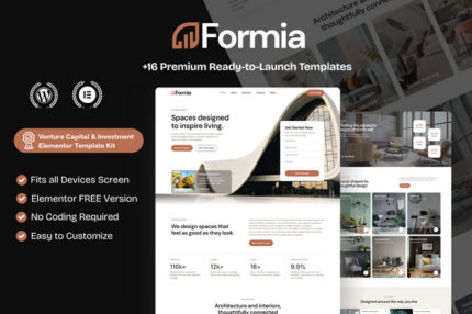Formia - Architecture & Interior Design Elementor Template Kit