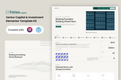 Fotisix - Venture Capital & Investment Elementor Template Kit