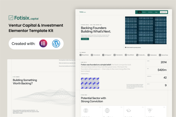 Fotisix - Venture Capital & Investment Elementor Template Kit Fotisix - Venture Capital & Investment Elementor Template Kit