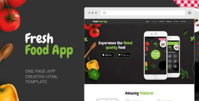 Fresh Food App - One Page Template