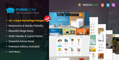 Furnicom - Responsive PrestaShop 1.6 and 1.7 Furniture Theme