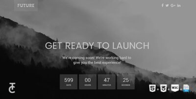 Future - Clean Coming Soon HTML5 Template