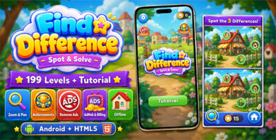 GameRise | Find Difference: Spot and Solve - HTML5 Android Puzzle Game