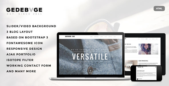 Gedebvge - Responsive One Page Portfolio HTML Template Gedebvge - Responsive One Page Portfolio HTML Template