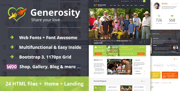 Generosity - Multipurpose Charity/Nonprofit HTML Template Generosity - Multipurpose Charity/Nonprofit HTML Template
