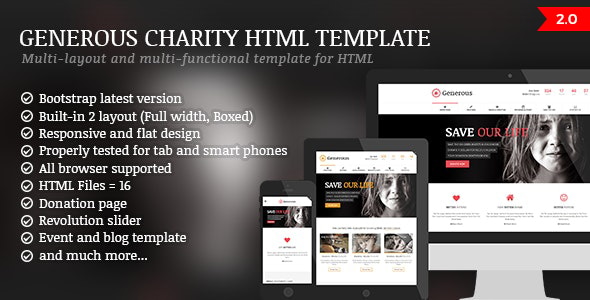 Generous - Charity Foundation Website Template & Charity Trust Generous - Charity Foundation Website Template & Charity Trust