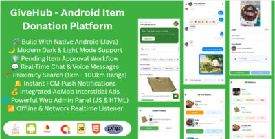 GiveHub - Android Item Sharing Platform in Java with Web Admin Panel