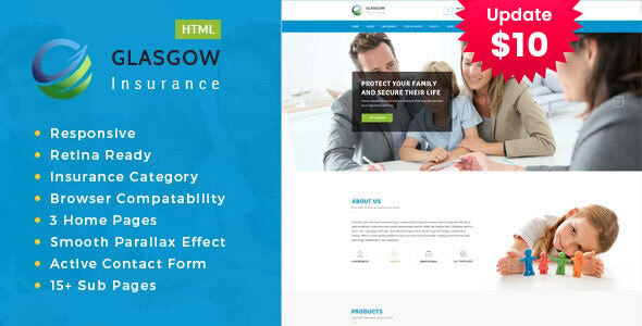 Glasgow– Insurance Agency HTML template Glasgow– Insurance Agency HTML template