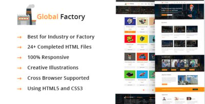 Global Factory- Minimal factory & industry HTML5 Template