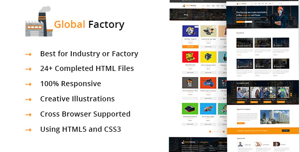 Global Factory- Minimal factory & industry HTML5 Template Global Factory- Minimal factory & industry HTML5 Template