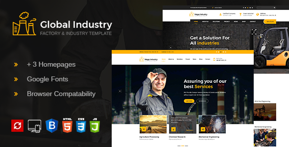 Global Industry- Factory & Industry HTML Template Global Industry- Factory & Industry HTML Template