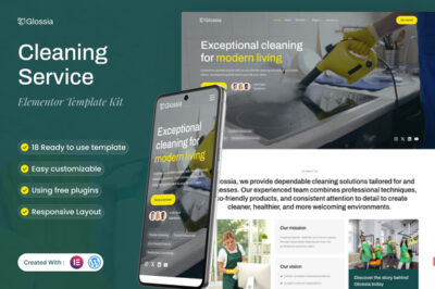 Glossia - Cleaning Service Elementor Template Kit