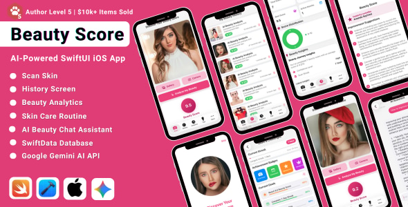GlowLens | AI Beauty Score and Face Analyzer iOS Mobile App GlowLens | AI Beauty Score and Face Analyzer iOS Mobile App