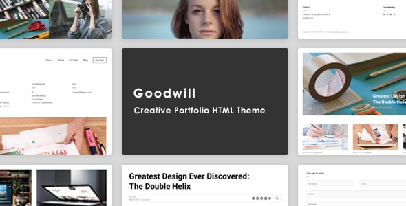 Goodwill - Creative, Clean, Portfolio Template Goodwill - Creative, Clean, Portfolio Template