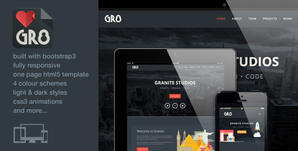 Granite - One Page Responsive Bootstrap3 Template Granite - One Page Responsive Bootstrap3 Template