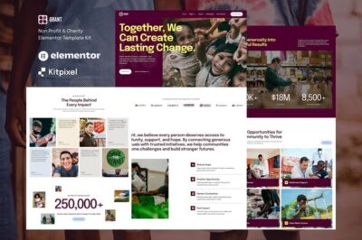 Grant - Non-Profit & Charity Elementor Template Kit