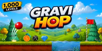 Gravi Hop | HTML5 Ball Jumping Platformer Game - 1000 Levels