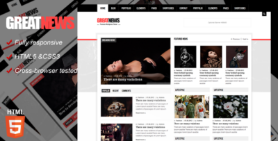 Great News Magazine Responsive Template