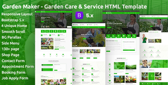 Green Plants Garden Care, Gardening & Landscaping Services HTML5 Template Green Plants Garden Care, Gardening & Landscaping Services HTML5 Template