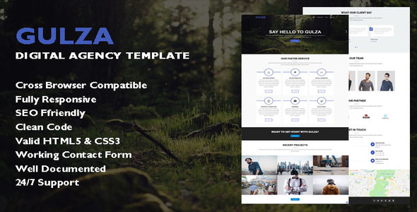 Gulza - Digital Agency One Page Template Gulza - Digital Agency One Page Template