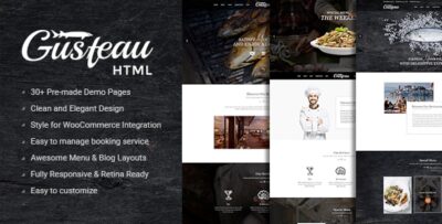 Gusteau - Elegant Food and Restaurant HTML Template