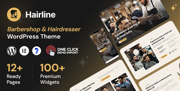 Hairline - Barbershop Hair Salon and Hairdresser WordPress Theme Hairline - Barbershop Hair Salon and Hairdresser WordPress Theme