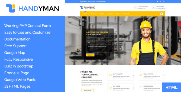 Handyman - Construction HTML Template Handyman - Construction HTML Template