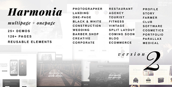 Harmonia - Multipurpose One/Multi-Page Template Harmonia - Multipurpose One/Multi-Page Template