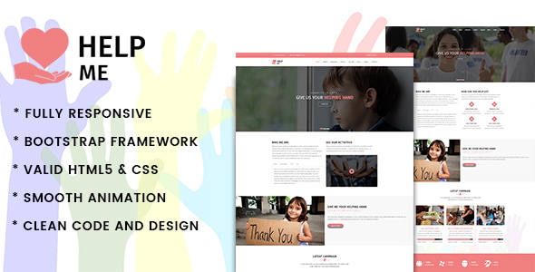 HelpMe | Nonprofit, Donation, Charity HTML5 Template HelpMe | Nonprofit, Donation, Charity HTML5 Template