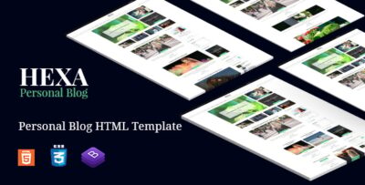 Hexa - Clean Modern & Classic Blog Site Template