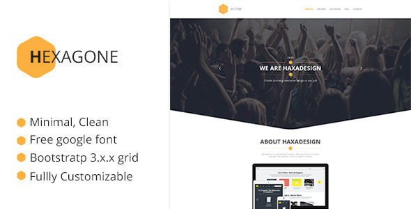 Hexagone - One Page Multi-Purpose Template Hexagone - One Page Multi-Purpose Template