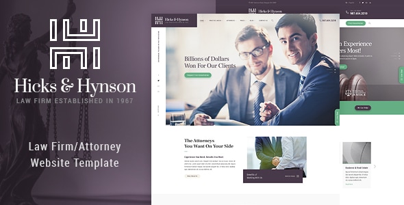 Hicks & Hynson - Law Firm HTML Template Hicks & Hynson - Law Firm HTML Template