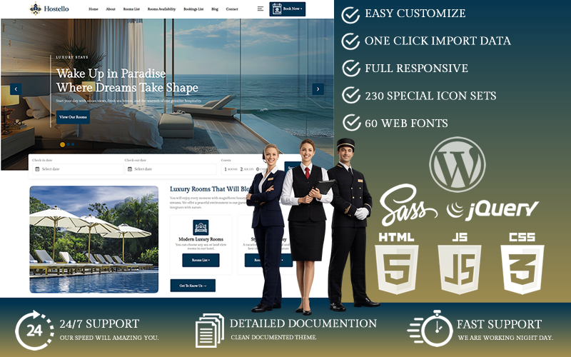 Hostello – Hotel & Accommodation Reservation WordPress Theme Hostello – Hotel & Accommodation Reservation WordPress Theme
