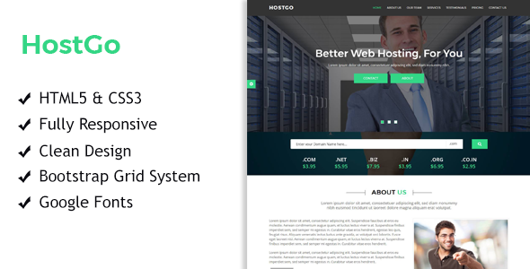 HostGo - Web Hosting Responsive HTML Template HostGo - Web Hosting Responsive HTML Template