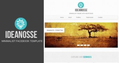 Ideanosse - Minimalist Facebook Template