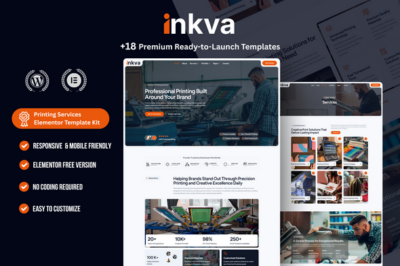 Inkva – Printing Services Elementor Template Kit