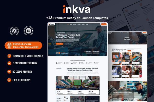 Inkva – Printing Services Elementor Template Kit Inkva – Printing Services Elementor Template Kit