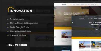 Innovation - Construction, Building HTML Template