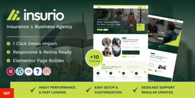 Insurio - Insurance Company WordPress Theme
