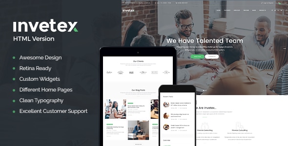 Invetex | Business Consulting & Investments Site Template Invetex | Business Consulting & Investments Site Template