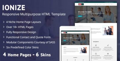 Ionize - Responsive Multipurpose HTML Template