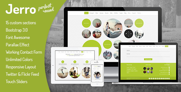 Jerro - Responsive One Page Round Template Jerro - Responsive One Page Round Template