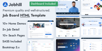 Jobhill - Job Board & Recruitment HTML Template + Dashboards
