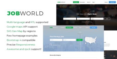 JobWorld - Job Portal HTML Template