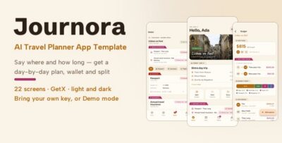 Journora | Flutter AI Travel Planner App Template