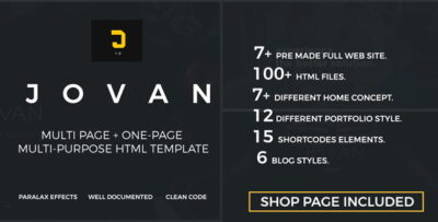Jovan | Multipurpose HTML5 Template