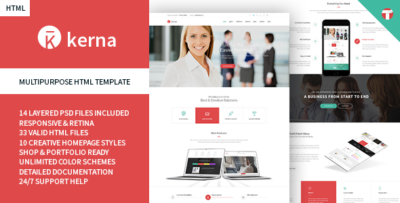 Kerna - Responsive Multi-Purpose HTML Template