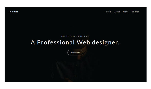 Khuni - Personal Portfolio Template Khuni - Personal Portfolio Template